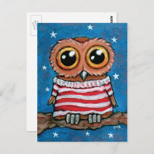 Stars und Streifen breites Mit Augen Schüssel | Bi Postkarte (Vorne/Hinten)