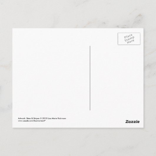 Stars und Streifen breites Mit Augen Schüssel | Bi Postkarte (Rückseite)