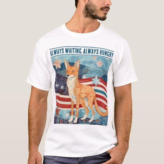 Stars und Streifen Coyote T - Shirt (Vorderseite)