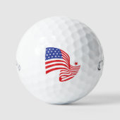 Stars und Streifen Golfball (Vorderseite)