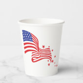 Stars und Streifen Pappbecher (Vorderseite)
