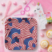 Stars und Streifen Pappteller (Party)