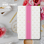Stars und Streifen Pink iPad Mini-Abdeckung Person iPad Mini Hülle<br><div class="desc">Ein schicker Cover mit goldenen Tonstars und einem modischen Streifen. Machen Sie es Ihren und personalisieren Sie es mit Ihrem Namen,  der in einer Farbe aus Messing/Gold ist.</div>