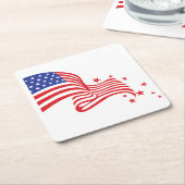 Stars und Streifen Rechteckiger Pappuntersetzer (angewinkelt)