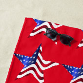 Stars und Streifen Red Beach Handtuch (Beispiel)