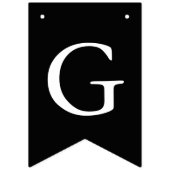 Stars und Streifen | Schwarz-weißes Gold | Absolve Wimpelkette (Zweite Fahne)