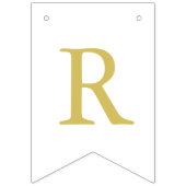 Stars und Streifen | Schwarz-weißes Gold | Absolve Wimpelkette (Dritte Fahne)