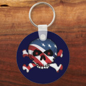 Stars und Streifen Skull Schlüsselanhänger (Vorderseite)