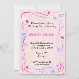 Stars und Wirbel Einladung zur Geburtstagsparty