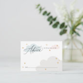 Stars und Wolken farbenfrohe Babyduschberatung Begleitkarte (Stehend Vorderseite)