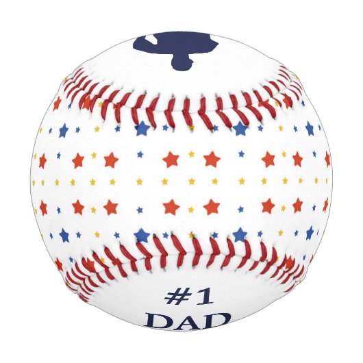 Stars Vatertag Keepake Baseball (Rückseite)