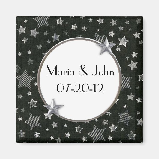 Stars Wedding Magnet (Vorne)