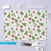 Stars Weihnachtsbaumen Candy Canes Baubles Muster Seidenpapier (Handwerk)