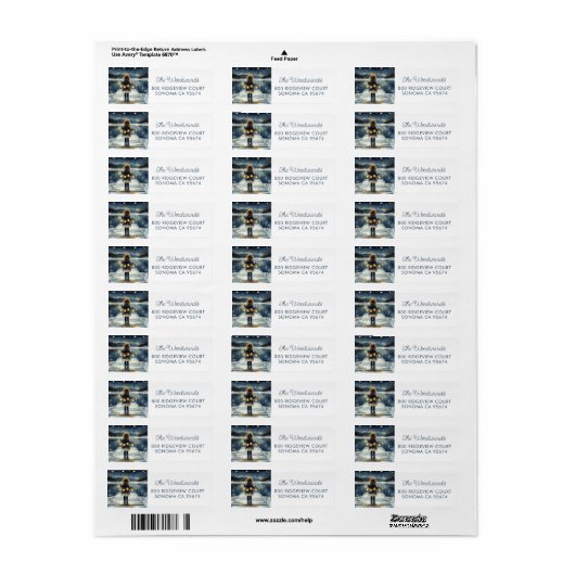 Stars Weihnachtsrücksendesiegel (Vorne)