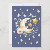 Stars Wolken Moon Blume Babydusche Einladung (Rückseite)