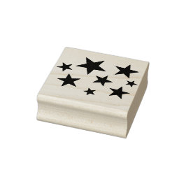 Stars Wood Art Briefmarke Gummistempel