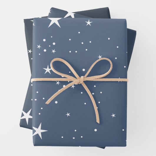 Stars Wrapping Paper Set 3 Geschenkpapier Set (Beispiel)