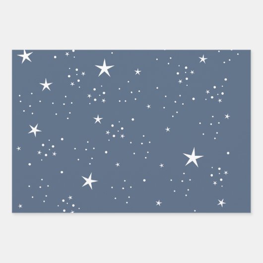 Stars Wrapping Paper Set 3 Geschenkpapier Set (Vorderseite)