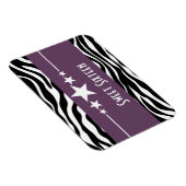 Stars Zebra Print Sweet 16 Magnet, Lila Magnet (Rechte Seite)