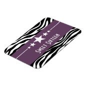 Stars Zebra Print Sweet 16 Magnet, Lila Magnet (Linke Seite)