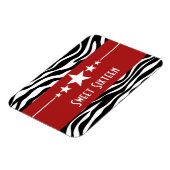 Stars Zebra Print Sweet 16 Magnet, Rot Magnet (Linke Seite)