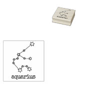 Stars Zodiac Celestial Horoscope Aquarius Gummistempel (Stempel)