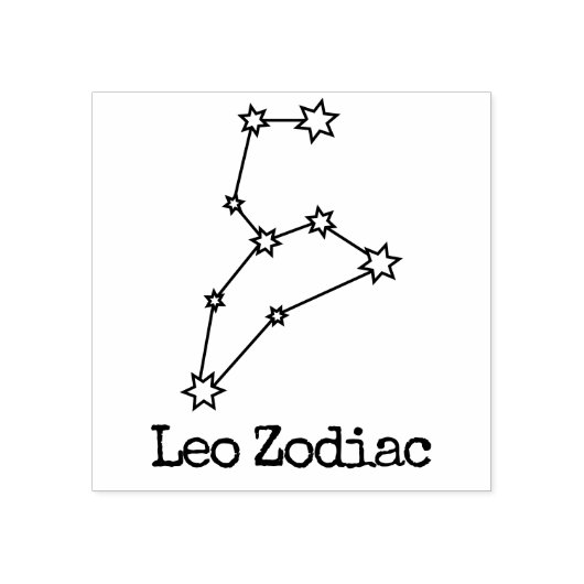 Stars Zodiac Celestial Horoscope Leo Gummistempel (Prägung)