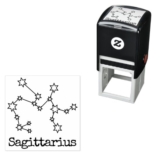 Stars Zodiac Celestial Horoscope Sagittarius Permastempel (Beispiel)