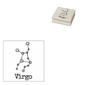 Stars Zodiac Celestial Horoscope Virgo Gummistempel (Stempel)