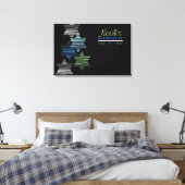 STARS ZUR VERBINDUNG BAT Mitzvah-Speichersignatur  Leinwanddruck (Insitu (Schlafzimmer))