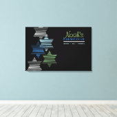 STARS ZUR VERBINDUNG BAT Mitzvah-Speichersignatur  Leinwanddruck (Insitu (Holzboden))