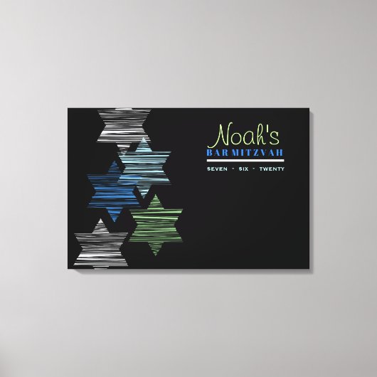 STARS ZUR VERBINDUNG BAT Mitzvah-Speichersignatur  Leinwanddruck (Vorderseite)