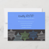 STARS ZUR VERBINDUNG DER Bar Bat Mitzvah Empfang C RSVP Karte (Vorderseite)