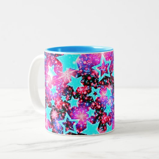 Stars zwei Töne Kaffee & Tee Tasse. Zweifarbige Tasse (Vorderseite Links)