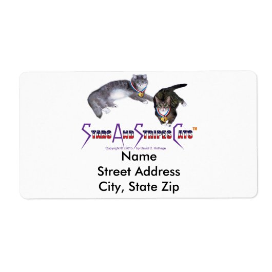 StarsAndStripesCats Mailing Labels (Vorne)