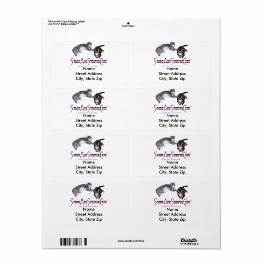 StarsAndStripesCats Mailing Labels (Vorne)