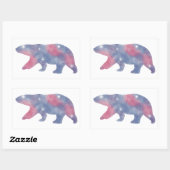 Starscape-Sticker für hellpolare Bären Rechteckiger Aufkleber (Blatt)