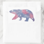 Starscape-Sticker für hellpolare Bären Rechteckiger Aufkleber (Tasche)