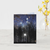 Starscape & Trees - Note Card Karte (Gelbe Blume)