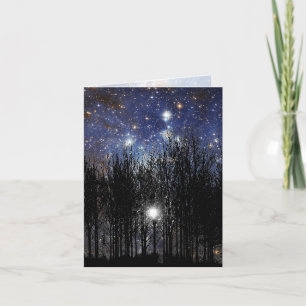 Starscape & Trees - Note Card Karte