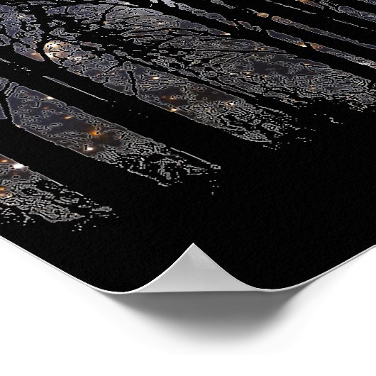 Starscape & Trees - Poster (Ecke)