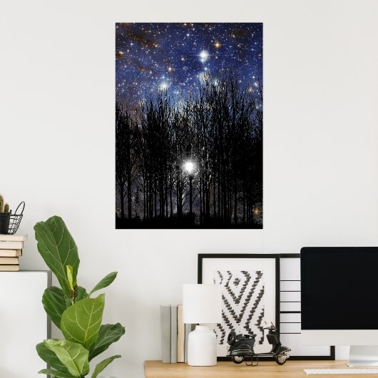 Starscape & Trees - Poster (Heimbüro)