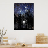 Starscape & Trees - Poster (Küche)