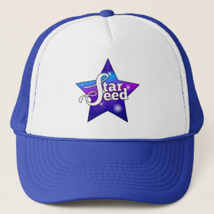 Starseed Hat - Lila Blue Cosmic Star Design Truckerkappe