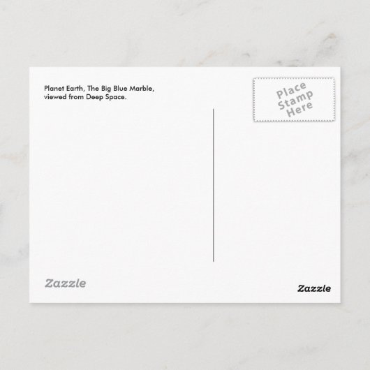 Starship Earth Postkarte (Rückseite)
