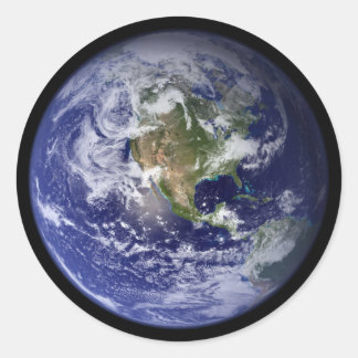 Starship Earth Runder Aufkleber