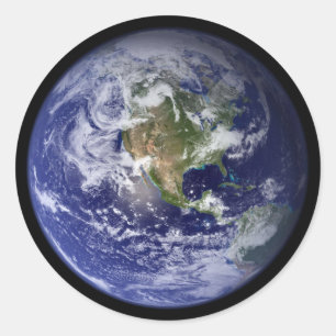 Starship Erde Runder Aufkleber