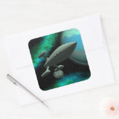 Starship Explorer (Square) Quadratischer Aufkleber (Umschlag)