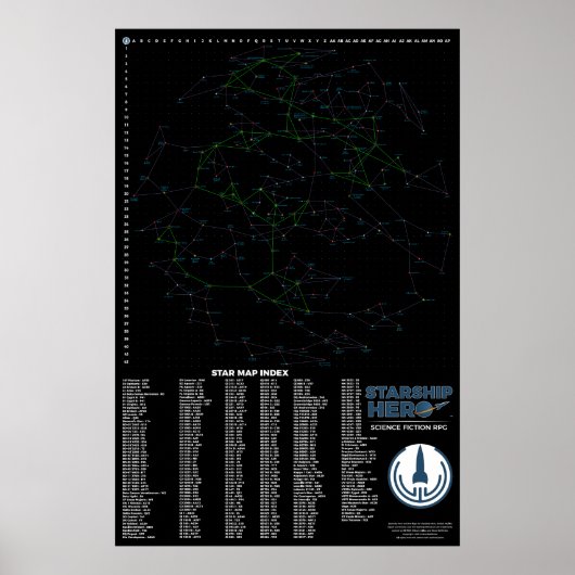 Starship Hero HOPPER Transit Map Poster (Vorne)
