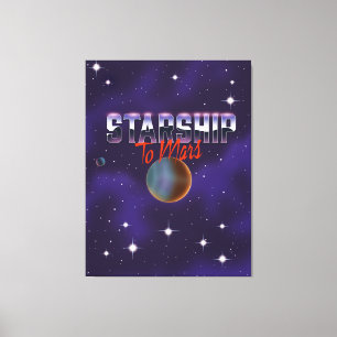 Starship in Mars Leinwanddruck